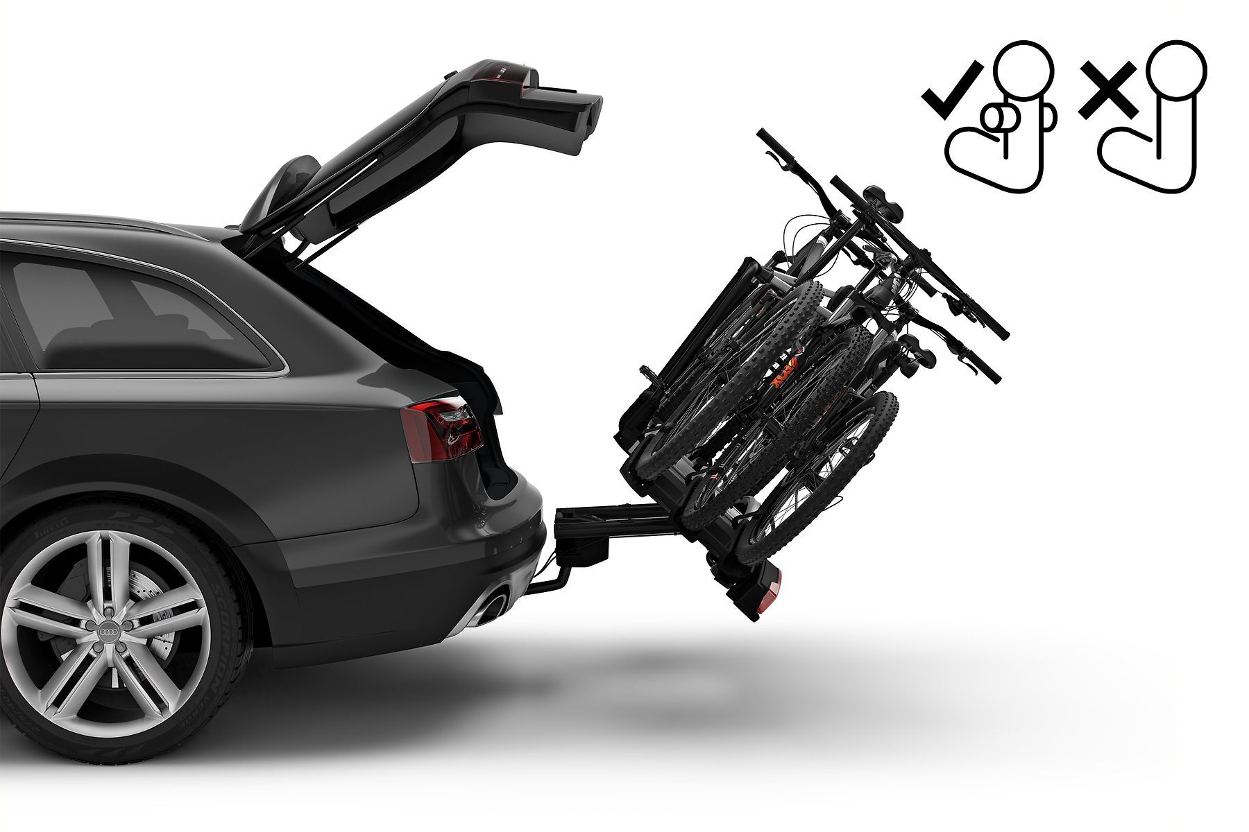 Car towbar bike rack best sale