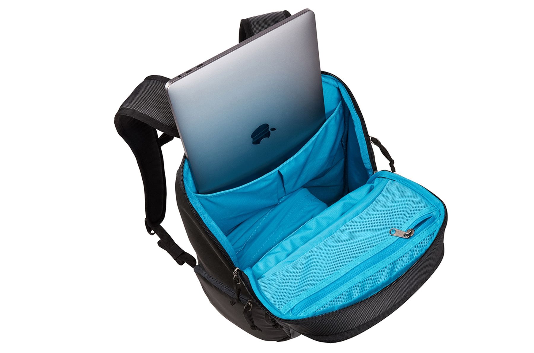 Backpack for laptop and camera outlet